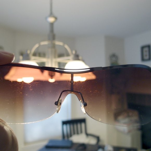 FRANCO SARTO GRADIET BROWN SHIELD AVIATOR SUNGLASSES - Picture 5 of 5